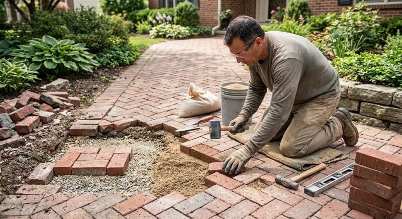 Brick Hardscape Repair in Bucks County, PA