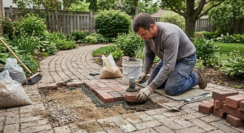 Brick Pathway Repair in Bucks County, PA