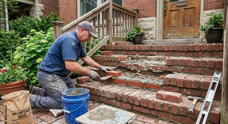 Brick Steps Repair in Bucks County, PA