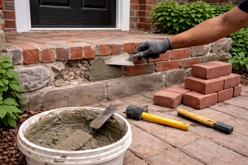 Brick Stoop Repair in Bucks County, PA