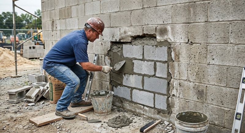 Cinder Block Wall Repair in Willingboro, NJ