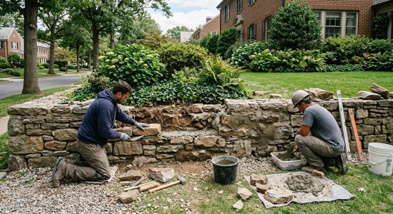 Stone Column Repair in Bucks County, PA
