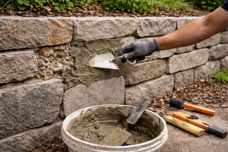 Stone Wall Repair in Bucks County, PA