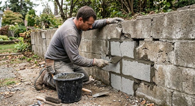 Concrete Block Repair in Wayne, PA